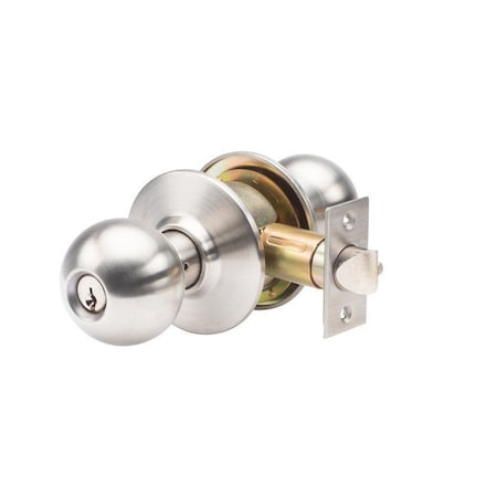 Trans Atlantic Co. SVB Series Stainless Steel Grade 2 Standard Duty Commercial Cylindrical Classroom Door Knob with Lock DL-SVB70-US32D